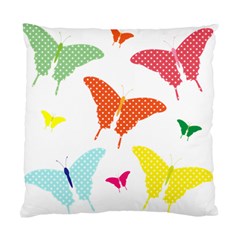 Beautiful Colorful Polka Dot Butterflies Clipart Standard Cushion Case (one Side) by BangZart