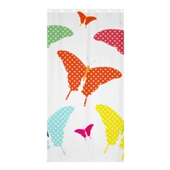 Beautiful Colorful Polka Dot Butterflies Clipart Shower Curtain 36  X 72  (stall)  by BangZart