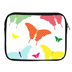 Beautiful Colorful Polka Dot Butterflies Clipart Apple Ipad 2/3/4 Zipper Cases by BangZart