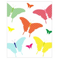 Beautiful Colorful Polka Dot Butterflies Clipart Drawstring Bag (small) by BangZart