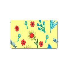 Flowers Fabric Design Magnet (name Card) by BangZart