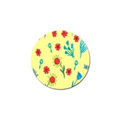 Flowers Fabric Design Golf Ball Marker by BangZart