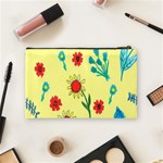 Flowers Fabric Design Cosmetic Bag (Medium)  Back