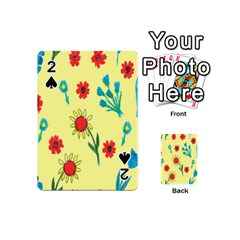 Flowers Fabric Design Playing Cards 54 (mini)  by BangZart