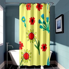 Flowers Fabric Design Shower Curtain 36  X 72  (stall)  by BangZart