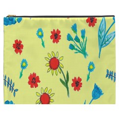 Flowers Fabric Design Cosmetic Bag (xxxl)  by BangZart