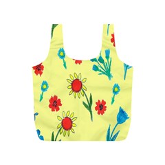 Flowers Fabric Design Full Print Recycle Bags (s)  by BangZart