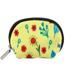 Flowers Fabric Design Accessory Pouches (small)  by BangZart