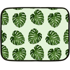 Leaf Pattern Seamless Background Fleece Blanket (mini) by BangZart