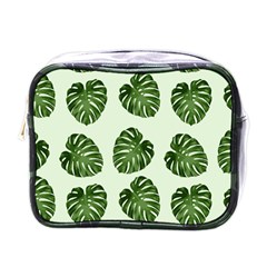 Leaf Pattern Seamless Background Mini Toiletries Bags by BangZart