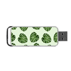 Leaf Pattern Seamless Background Portable Usb Flash (one Side) by BangZart