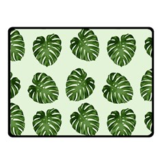 Leaf Pattern Seamless Background Double Sided Fleece Blanket (small)  by BangZart