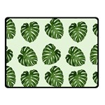 Leaf Pattern Seamless Background Double Sided Fleece Blanket (Small)  45 x34  Blanket Front