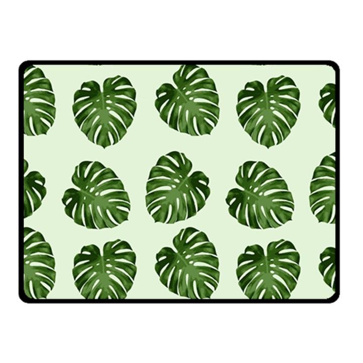 Leaf Pattern Seamless Background Double Sided Fleece Blanket (Small) 