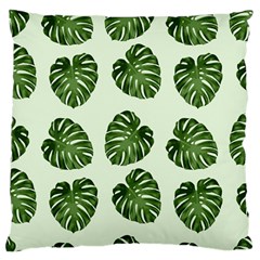 Leaf Pattern Seamless Background Large Flano Cushion Case (two Sides) by BangZart