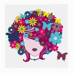 Beautiful Gothic Woman With Flowers And Butterflies Hair Clipart Medium Glasses Cloth by BangZart