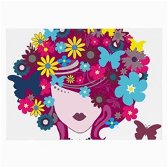 Beautiful Gothic Woman With Flowers And Butterflies Hair Clipart Large Glasses Cloth by BangZart