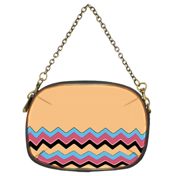 Chevrons Patterns Colorful Stripes Chain Purses (Two Sides) 