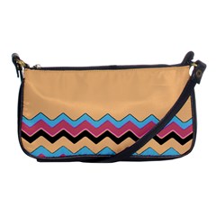 Chevrons Patterns Colorful Stripes Shoulder Clutch Bags by BangZart