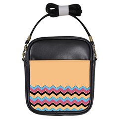 Chevrons Patterns Colorful Stripes Girls Sling Bags by BangZart