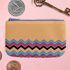 Chevrons Patterns Colorful Stripes Large Coin Purse