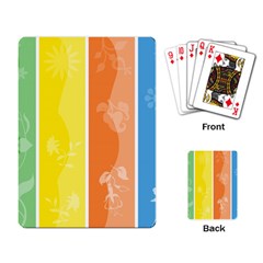 Floral Colorful Seasonal Banners Playing Card by BangZart