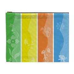 Floral Colorful Seasonal Banners Cosmetic Bag (xl) by BangZart