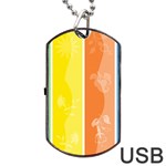 Floral Colorful Seasonal Banners Dog Tag USB Flash (Two Sides) Back