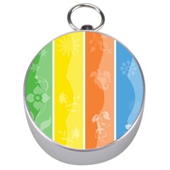 Floral Colorful Seasonal Banners Silver Compasses by BangZart