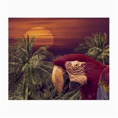 Tropical Style Collage Design Poster Small Glasses Cloth (2-side)