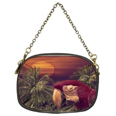 Tropical Style Collage Design Poster Chain Purses (two Sides)  by dflcprints