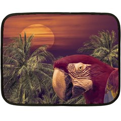 Tropical Style Collage Design Poster Double Sided Fleece Blanket (mini)  by dflcprints