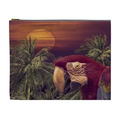 Tropical Style Collage Design Poster Cosmetic Bag (xl) by dflcprints