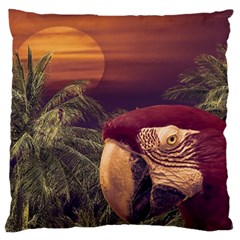 Tropical Style Collage Design Poster Large Cushion Case (one Side) by dflcprints