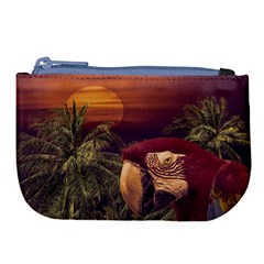 Tropical Style Collage Design Poster Large Coin Purse by dflcprints