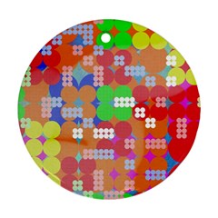 Abstract Polka Dot Pattern Ornament (round) by BangZart