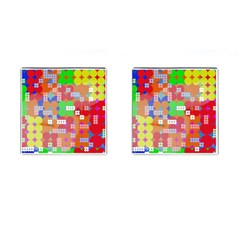 Abstract Polka Dot Pattern Cufflinks (square) by BangZart