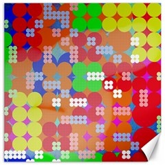 Abstract Polka Dot Pattern Canvas 12  X 12   by BangZart