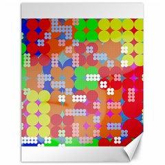 Abstract Polka Dot Pattern Canvas 18  X 24  