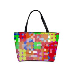 Abstract Polka Dot Pattern Shoulder Handbags by BangZart