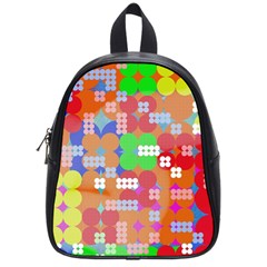 Abstract Polka Dot Pattern School Bags (small) 