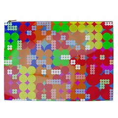 Abstract Polka Dot Pattern Cosmetic Bag (xxl)  by BangZart