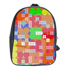 Abstract Polka Dot Pattern School Bags (xl)  by BangZart