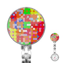 Abstract Polka Dot Pattern Stainless Steel Nurses Watch by BangZart