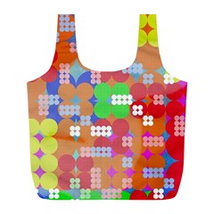 Abstract Polka Dot Pattern Full Print Recycle Bags (l)  by BangZart