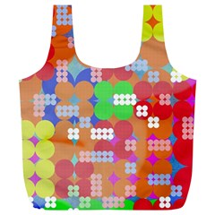 Abstract Polka Dot Pattern Full Print Recycle Bags (l)  by BangZart