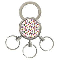 Cute Doodle Wallpaper Pattern 3-ring Key Chains by BangZart