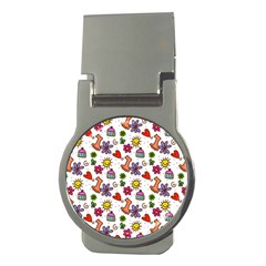 Cute Doodle Wallpaper Pattern Money Clips (round)  by BangZart