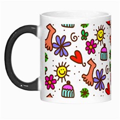 Cute Doodle Wallpaper Pattern Morph Mugs by BangZart