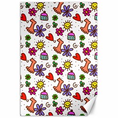 Cute Doodle Wallpaper Pattern Canvas 20  X 30   by BangZart